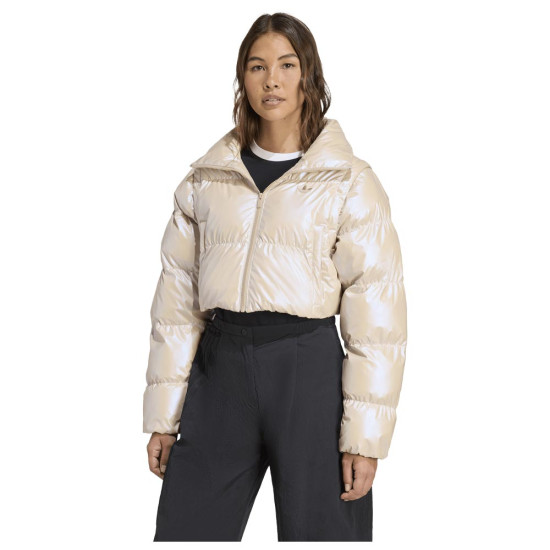 Adidas Γυναικείο μπουφάν Essentials Glossy 2in1 Cropped Puffer Jacket